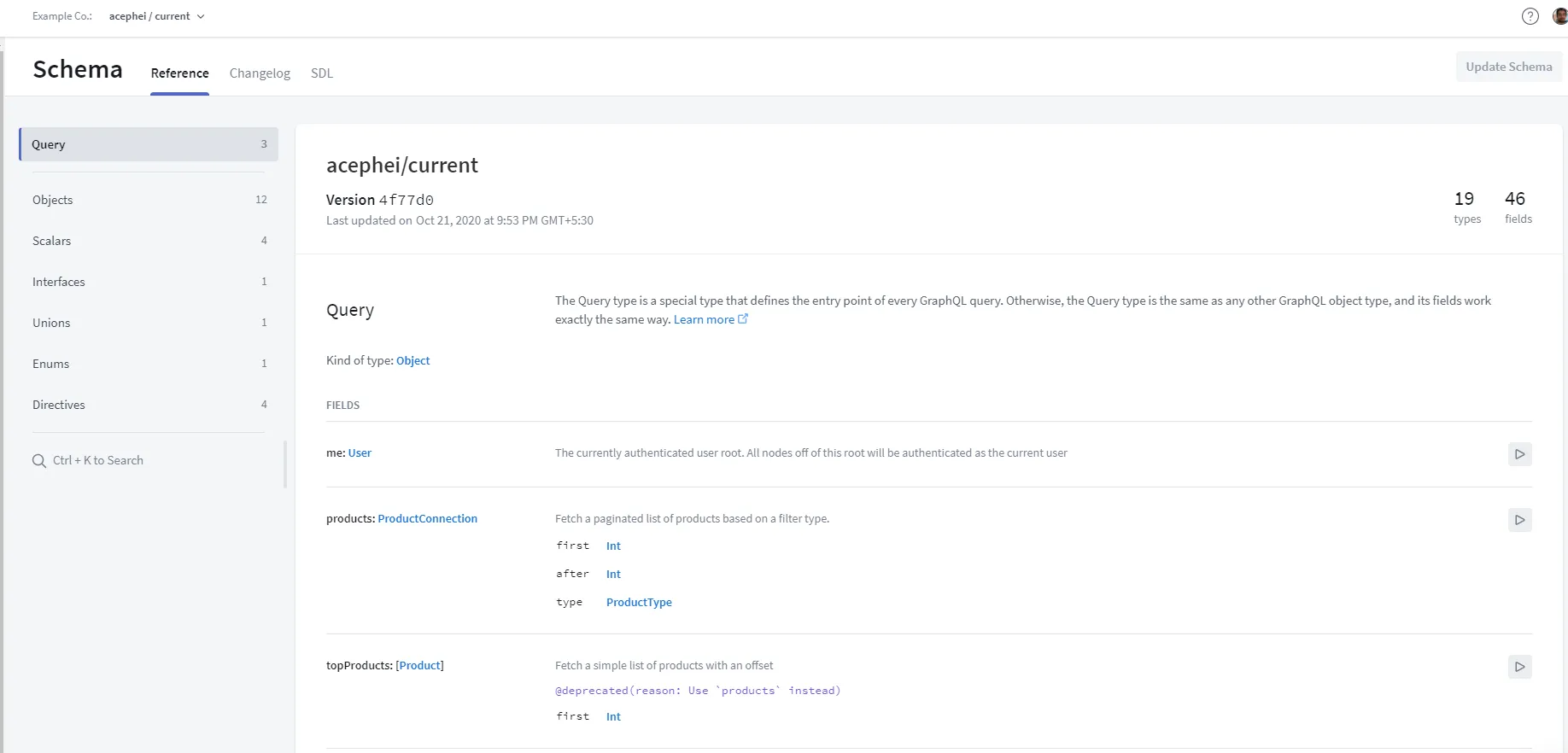 Browse Schema