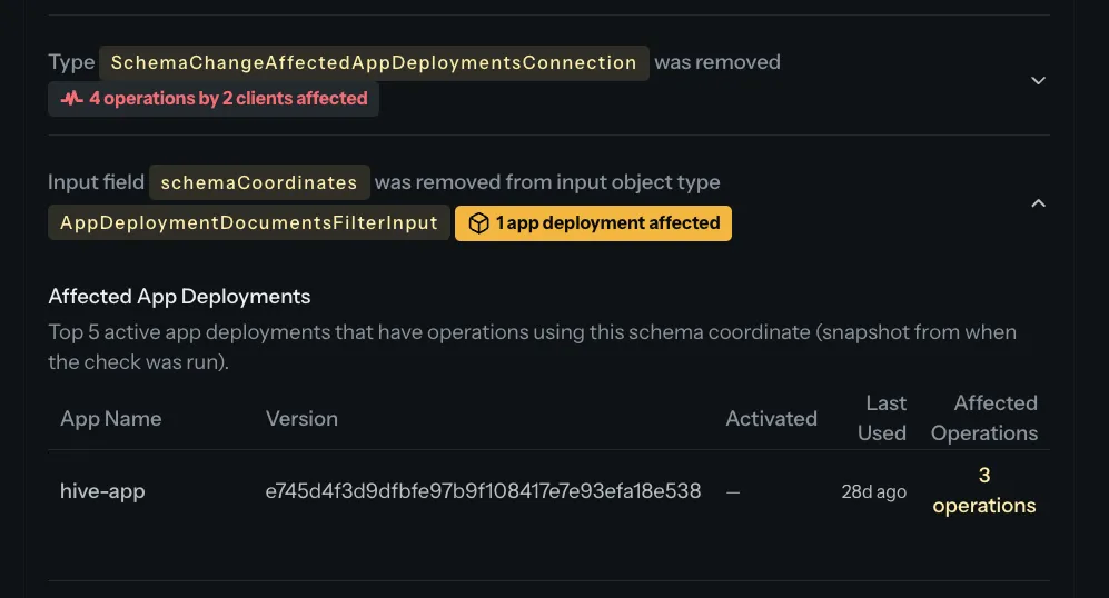 Conditional Breaking Changes based on app deployments